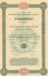 Bond certificate, one thousand guilders.