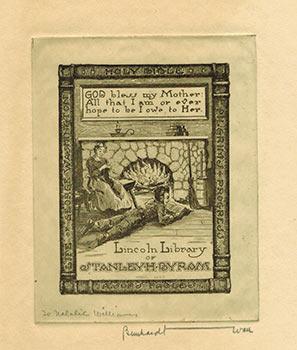 Bookplate of the Abraham Lincoln Library of Stanley H. Byram.
