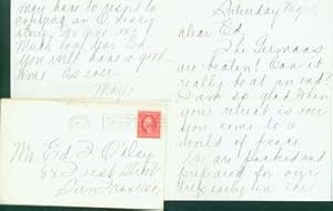 MS Letter by Mazie Cook O'Day to Edward O'Day, July 2, 1916. RE: letter from Edward O'Day's wife;...