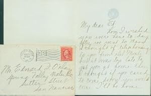 MS Letter by Mazie Cook O'Day to Edward O'Day, August 25, 1919. RE: letter from Edward O'Day's wi...