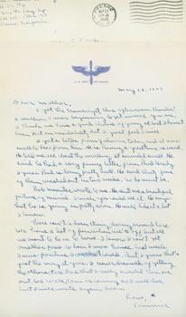 MS Letter by Thomas O'Day to Mazie O'Day, May 28, 1943. RE: Letter is from the son of Edward F. O...