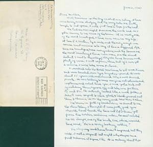MS Letter by Thomas O'Day to Mazie O'Day, April 8, 1943. RE: Letter is from the son of Edward F. ...