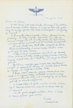 MS Letter by Thomas O'Day to Mazie O'Day, May 24, 1943. RE: Letter is from the son of Edward F. O...