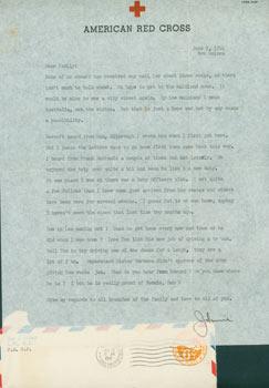 MS Letter by John O'Day to Mazie O'Day & family, June 9, 1944.