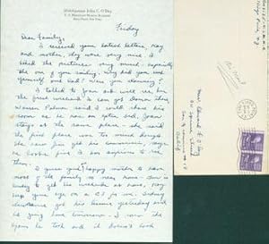 MS Letter by John O'Day to Mazie O'Day & family, July 10, 1943.