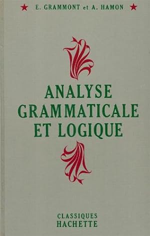 Imagen del vendedor de Analyse grammaticale et logique a la venta por Librería Diálogo