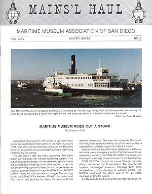 Immagine del venditore per Mains'l Haul Volume XXIV, No. 2 Winter 1987-88, "Maritime Museum Rides Out a Storm," &tc venduto da Charles Lewis Best Booksellers