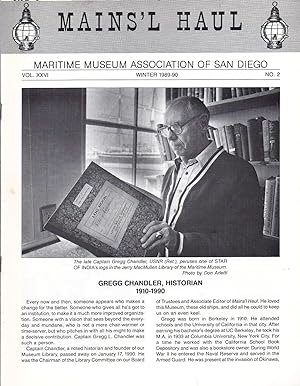 Immagine del venditore per Mains'l Haul Volume XXVI, No, 2 Winter 1989-90 "Craig Chandler, Historian 1910-1990," &tc. venduto da Charles Lewis Best Booksellers