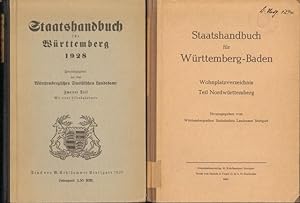 Staatshandbuch für Württemberg 1928. Zweiter Teil. Ortschaftsverzeichnis von Württemberg mit den ...