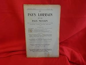 Image du vendeur pour LE PAYS LORRAIN & LE PAYS MESSIN-11me anne 07/1919-N 8 (n 152). mis en vente par alphabets
