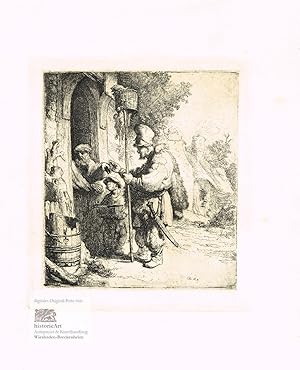 Rembrandt, Harmensz. van Rijn. Der Rattengiftverkäufer. Facsimile-Reproduktion der Bundesdruckere...