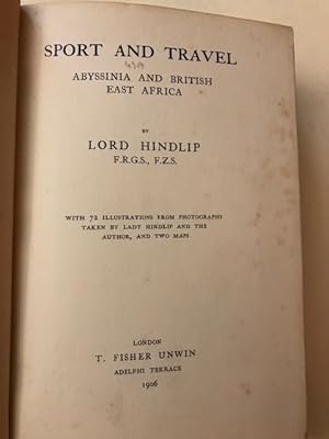 SPORT AND TRAVEL; Abyssinia and British East Africa.