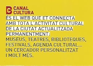 Image du vendeur pour POSTAL A0212 PUBLICITARIA A0212: Canal Cultura mis en vente par EL BOLETIN