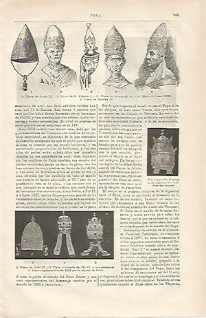 Image du vendeur pour LAMINA ESPASA 23574: Tiaras de los Papas mis en vente par EL BOLETIN