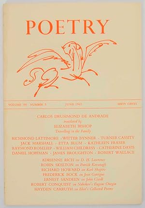 Imagen del vendedor de Poetry Magazine, Vol. 106 Number 3, June 1965 a la venta por Jeff Hirsch Books, ABAA