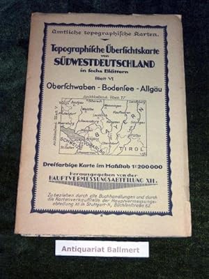 Topographische Übersichtskarte von Südwestdeutschland in 6 Blättern. [Hier nur] Blatt VI: Obersch...