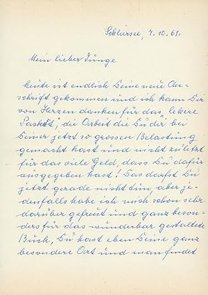 Handgeschriebener Brief der Mutter Hedwig an ihren Sohn Martin Andersch.