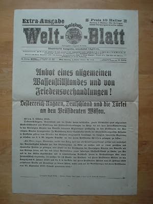 Anschlagblatt - Extra-Ausgabe Neuigkeits-Welt-Blatt - Wien, Samstag 5. Oktober 1918 - 11 Uhr vorm.