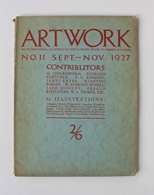 Bild des Verkufers fr Artwork. The International Quarterly of Arts & Crafts. No.11 Sept.-Nov.1927 zum Verkauf von Vortex Books