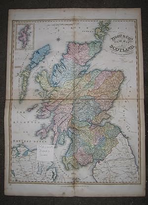 Pigot & Co's New Map of Scotland 1840 with the latest improvements (Including Mail Roads, Turnpik...