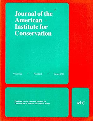 Immagine del venditore per Journal of the American Institute for Conservation Volume 22 Number 2 Spring 1983 venduto da Book Booth