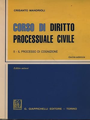 Bild des Verkufers fr Corso di diritto processuale civile vol. 2 zum Verkauf von Librodifaccia