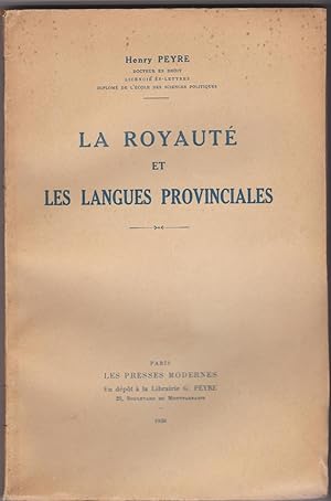 La Royauté et les langues provinciales