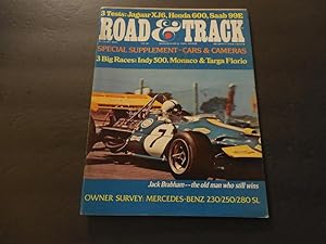 Road & Track Aug 1970 Jaguar XJ6; Honda 600; Saab 99E; Indy 500