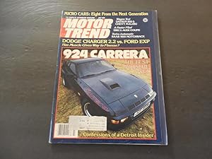 Motor Trend Jul 1981 Carrera 924; Confessions Of A Detroit Insider