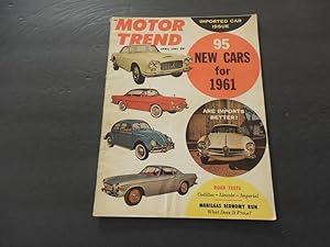 Motor Trend Apr 1961 Imported Car Iss; 95 New Cars; Lincoln, Imperial