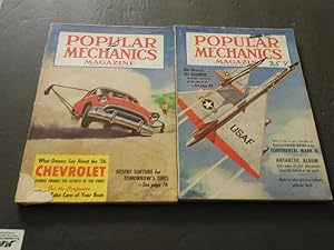 2 Issues Popular Mechanics Aug- Sep 1956, 56 Chevrolet, Jet Bomber