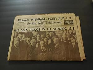 Seattle Post Intelligencer Jan 21 1953 Ike Sees Peace With Strong U.S.