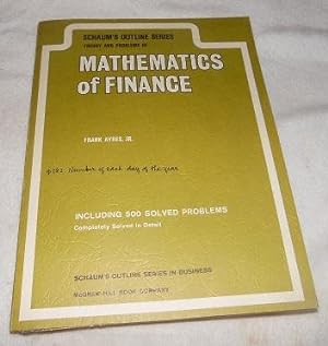 Seller image for Theory and Problems of Mathematics of Finance (Schaum's Outline Series) for sale by Pheonix Books and Collectibles