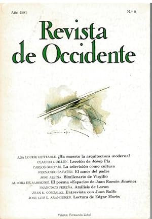 Imagen del vendedor de Revista de Occidente, 1981, nº 9 a la venta por La Vieja Factoría de Libros
