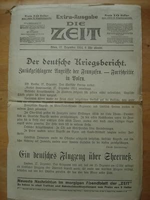 Anschlagblatt - Extra-Ausgabe Die Zeit - Wien, den 27. Dezember 1914, 6 Uhr abends