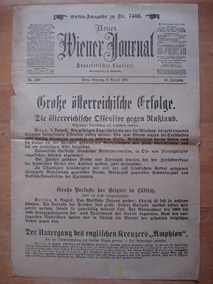 Anschlagblatt - Neues Wiener Journal - Wien, Sonntag den 9. August 1914