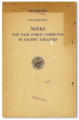 Bild des Verkufers fr Notes for Task Force Commands in Pacific Theaters [cover title] zum Verkauf von Lorne Bair Rare Books, ABAA