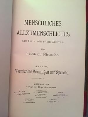 Menschliches, Allzumenschliches, Anhang: Vermischte Meinungen und Sprüche (Human, All Too Human A...