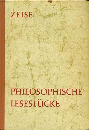 Seller image for Philosophische Lesestcke. for sale by Online-Buchversand  Die Eule