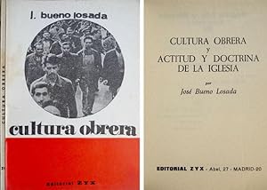 Immagine del venditore per Cultura obrera y actitud y doctrina de la Iglesia. venduto da Hesperia Libros