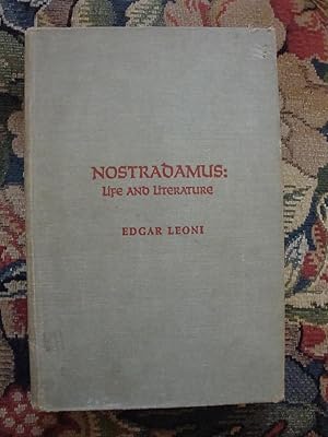 Seller image for Nostradamus: Life and Literature for sale by Anne Godfrey