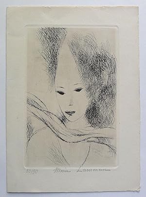 'Jeune Fille au Grand Chapeau.' Marchesseau 278. An original signed and numbered drypoint.