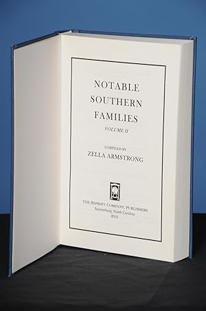 NOTABLE SOUTHERN FAMILIES, Vol. II