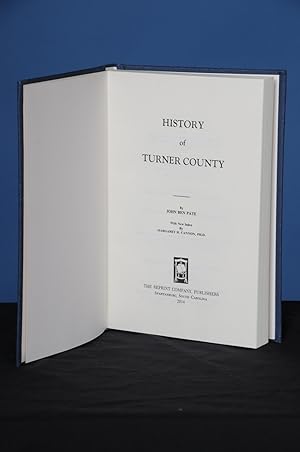 Bild des Verkufers fr HISTORY OF TURNER COUNTY zum Verkauf von The Reprint Company Publishers