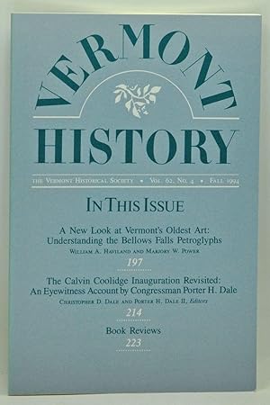 Seller image for Vermont History, Vol. 62, No. 4 (Fall 1994) for sale by Cat's Cradle Books