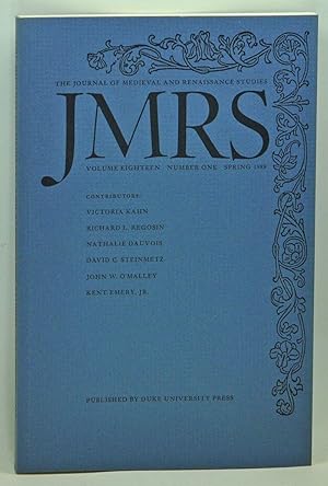 Imagen del vendedor de JMRS: The Journal of Medieval and Renaissance Studies, Volume 18, Number 1 (Spring 1988) a la venta por Cat's Cradle Books