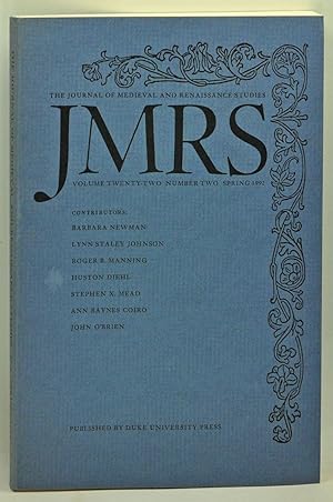 Image du vendeur pour JMRS: The Journal of Medieval and Renaissance Studies, Volume 22, Number 2 (Spring 1992) mis en vente par Cat's Cradle Books