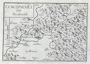 Bild des Verkufers fr Gouvernemet de Realmont" - Realmont Midi-Pyrenees Tarn Albi France gravure estampe Tassin zum Verkauf von Antiquariat Steffen Vlkel GmbH