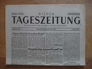 Wiener Tageszeitung - Zentralorgan der Österreichischen Volkspartei - Wien, Donnerstag 23. Juni 1949