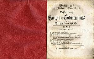 Sammlung verschiedener Nachrichten und Beschreibungen des Kirchen- und Schulenstaats im Herzogthu...